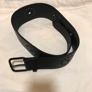 club monaco patterned leather belt